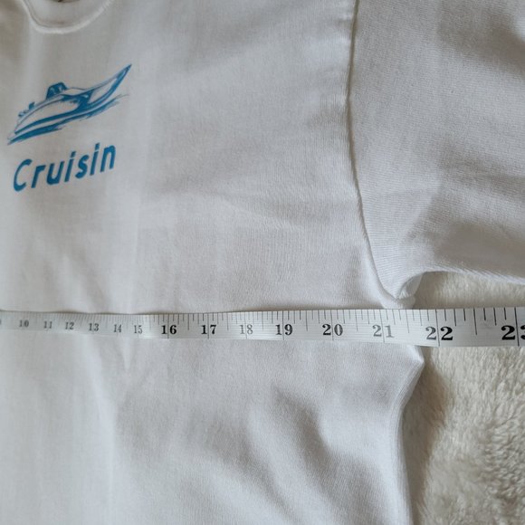 "Cruisin" Boat Print Crew Neck T-Shirt - Picture 4 of 7